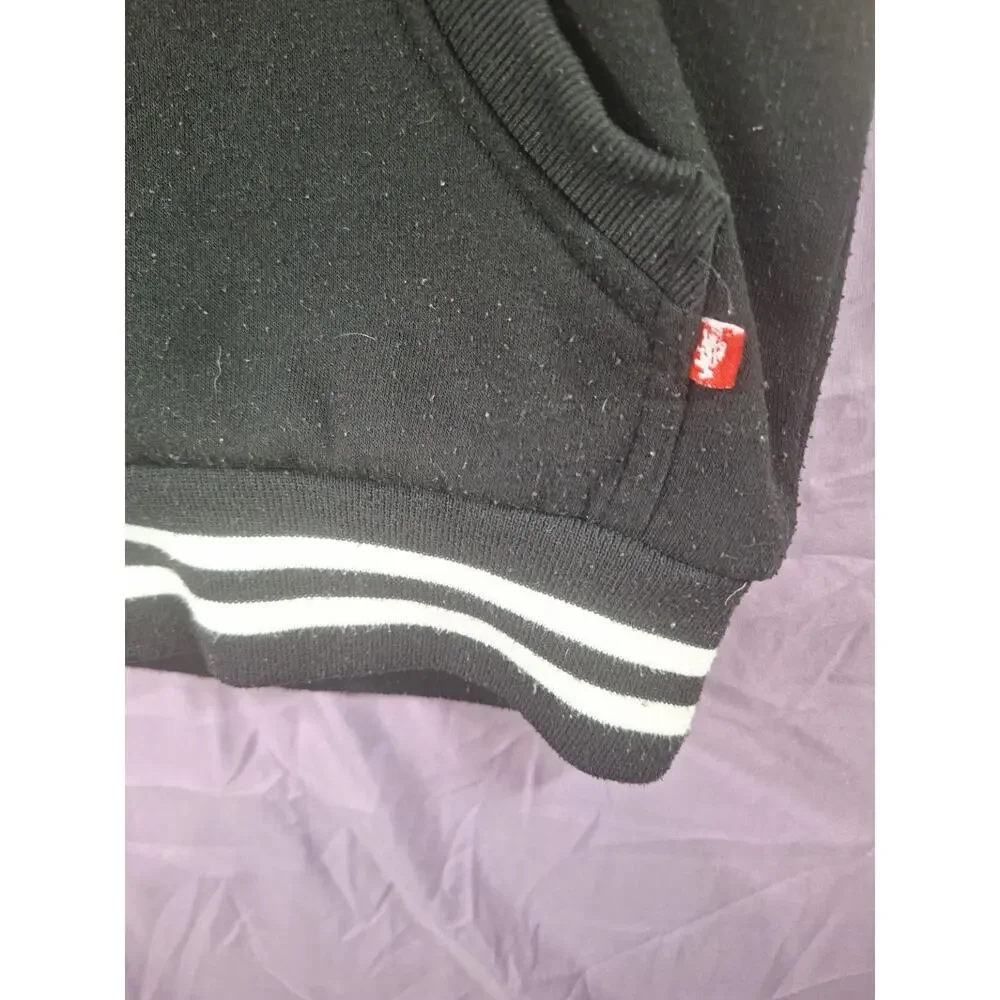 Mens Vintage Courage Black and White Varsity Sports Bomber Jacket Size Medium